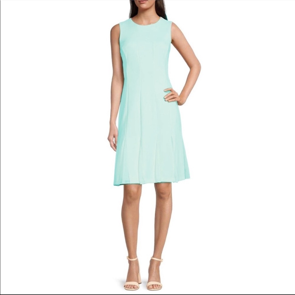 Calvin Klein Teal Blue Sz 6 Sleeveless Dress